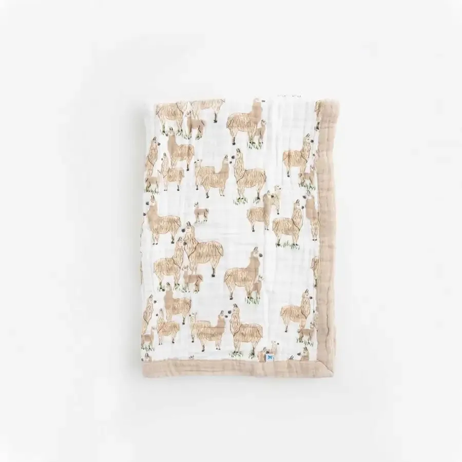 Little Unicorn Cotton Muslin Baby Blanket - Llama Llama