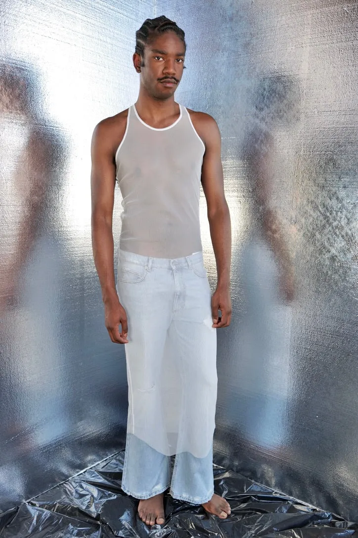 LONG TANK TOP WHITE BY RANDOM IDENTITIES