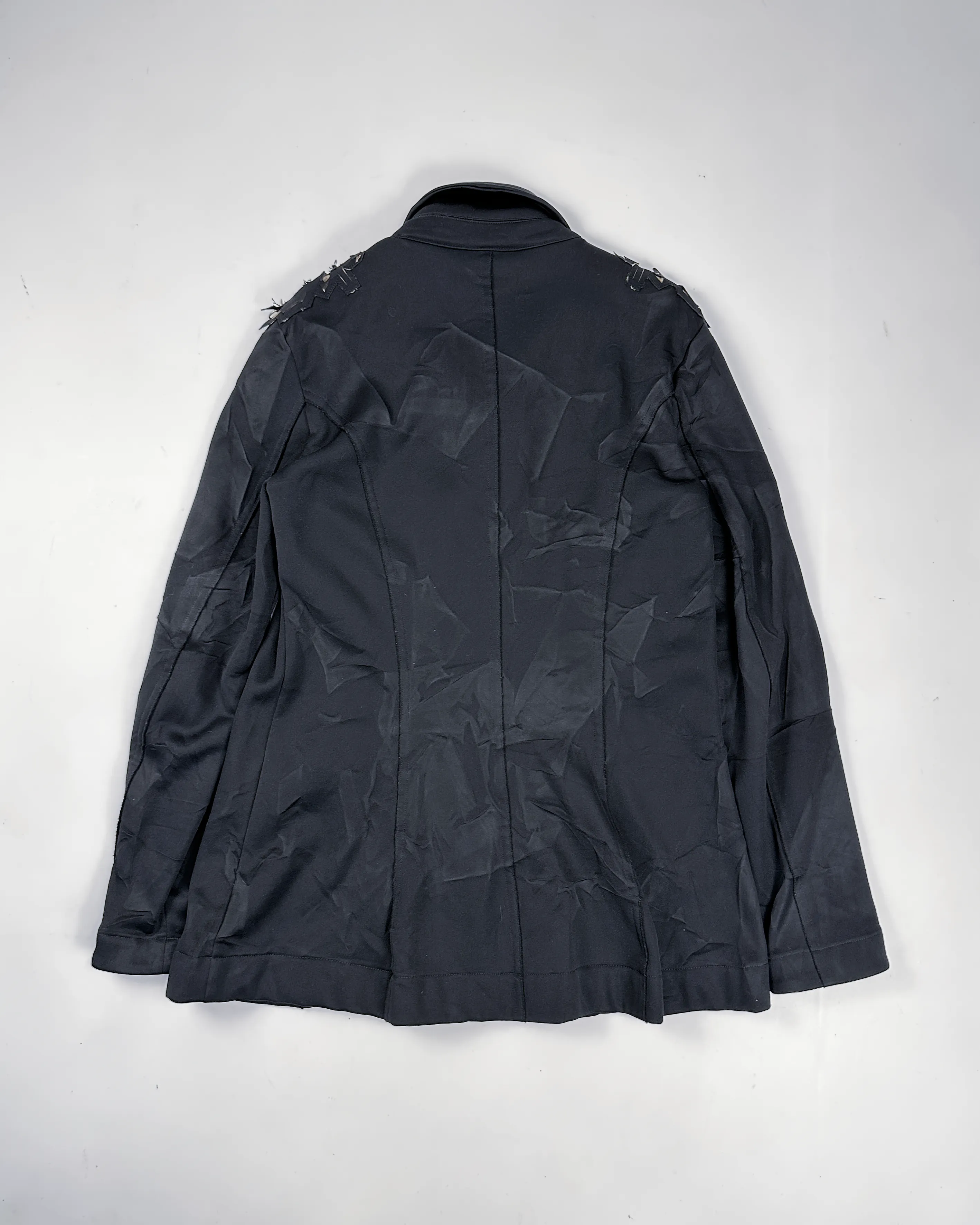 Marithé Francois Girbaud Pleated Black Jacket 2000's