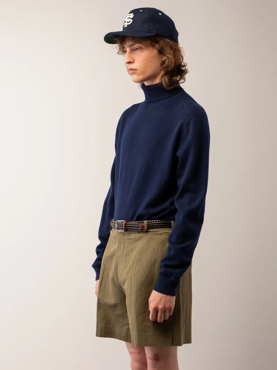 Men Turtleneck Sweater_Navy