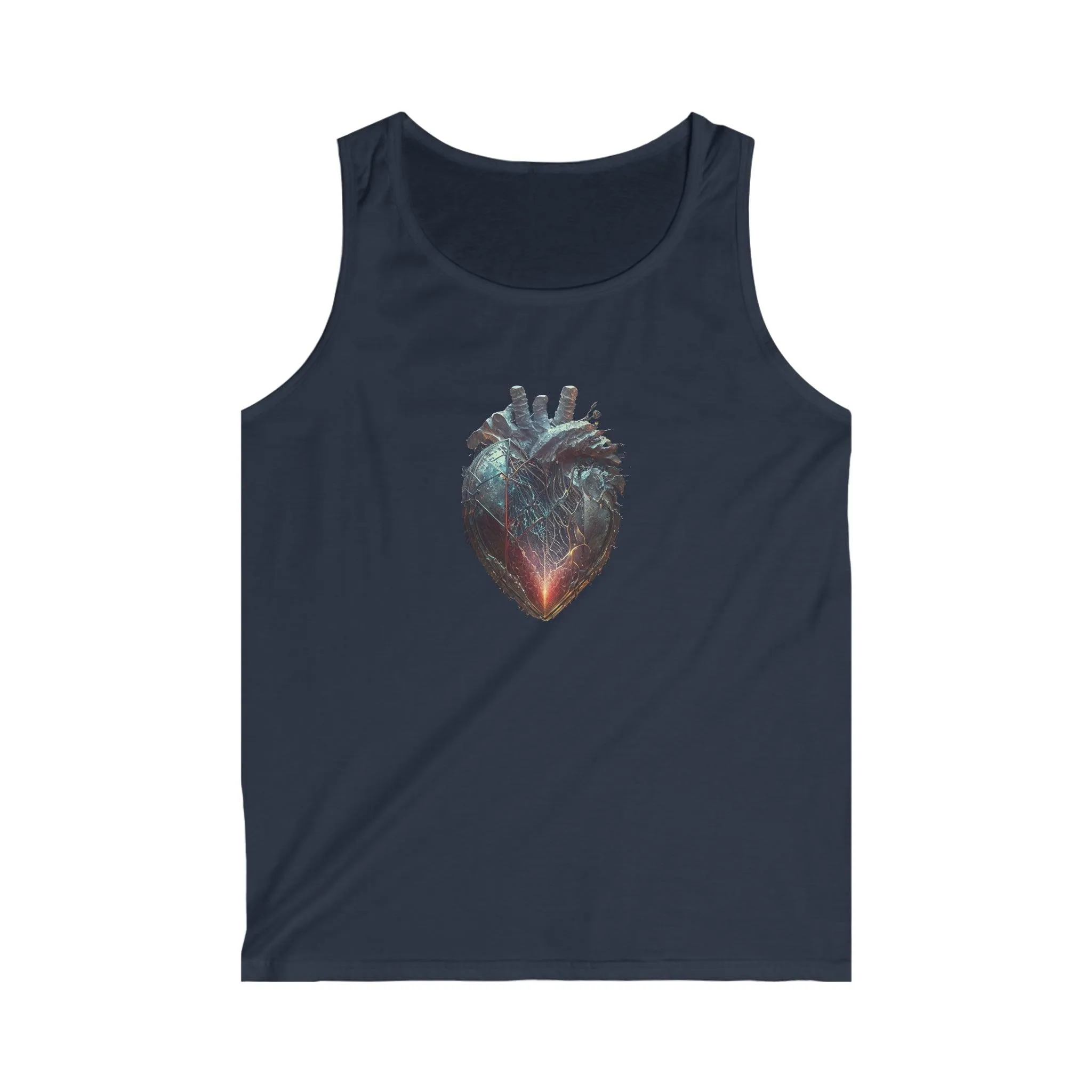 Mending Healing Heart Love Art Men's and Women's Unisex Softstyle Tank Top for Festival and Street Wear