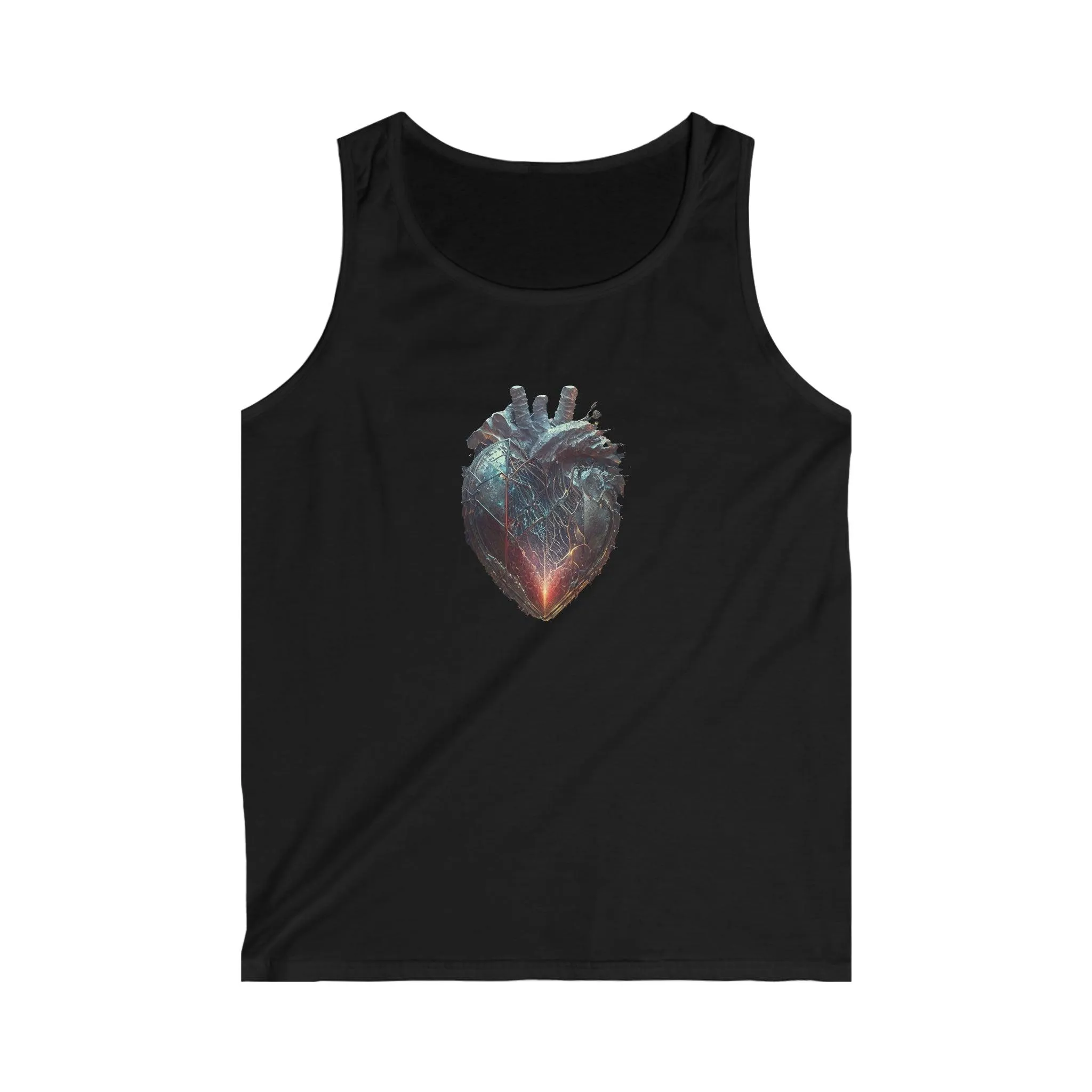 Mending Healing Heart Love Art Men's and Women's Unisex Softstyle Tank Top for Festival and Street Wear