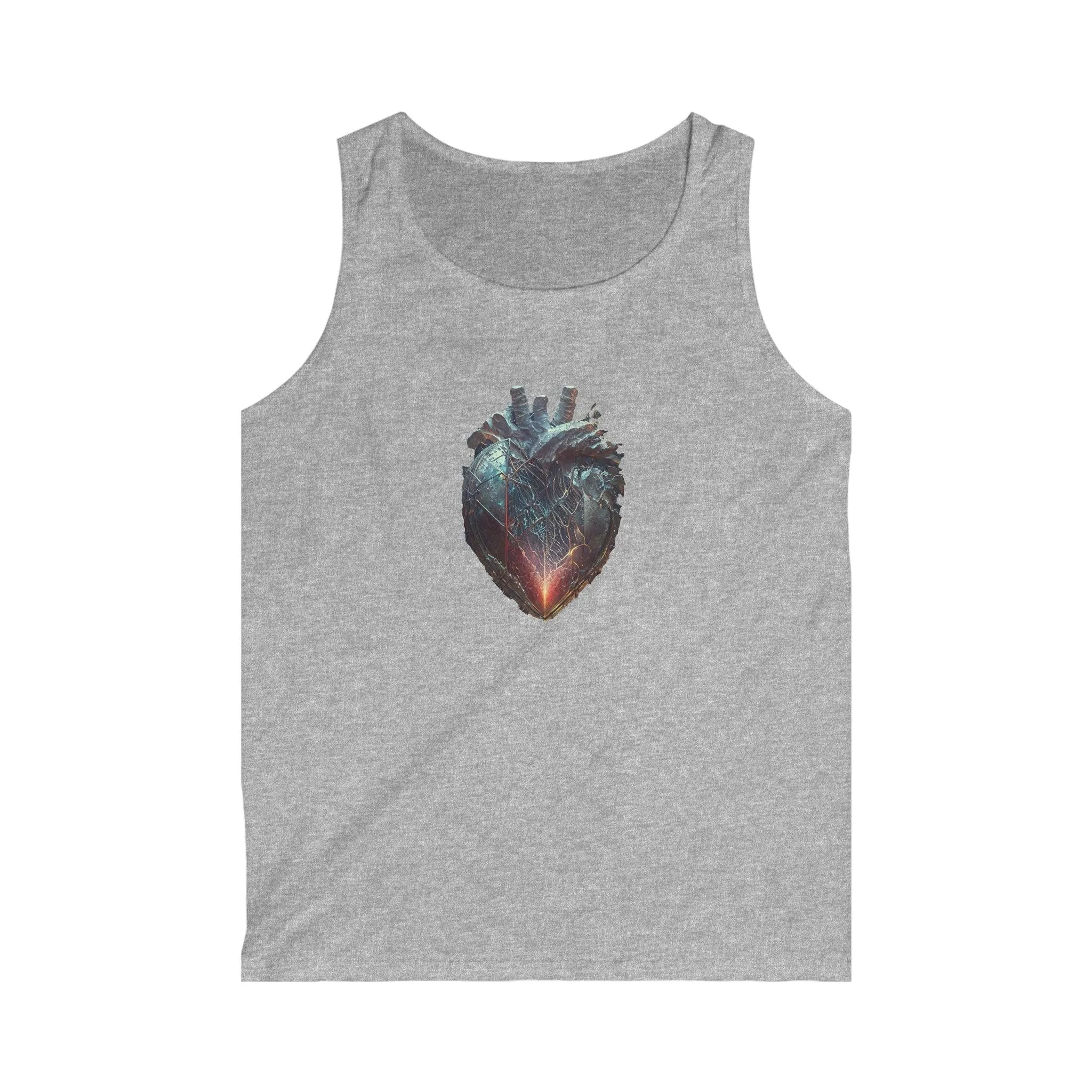 Mending Healing Heart Love Art Men's and Women's Unisex Softstyle Tank Top for Festival and Street Wear