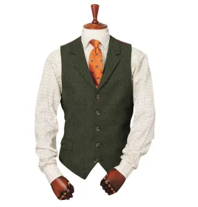 Men's Classic vintage Herringbone Notch Lapel Waistcoat