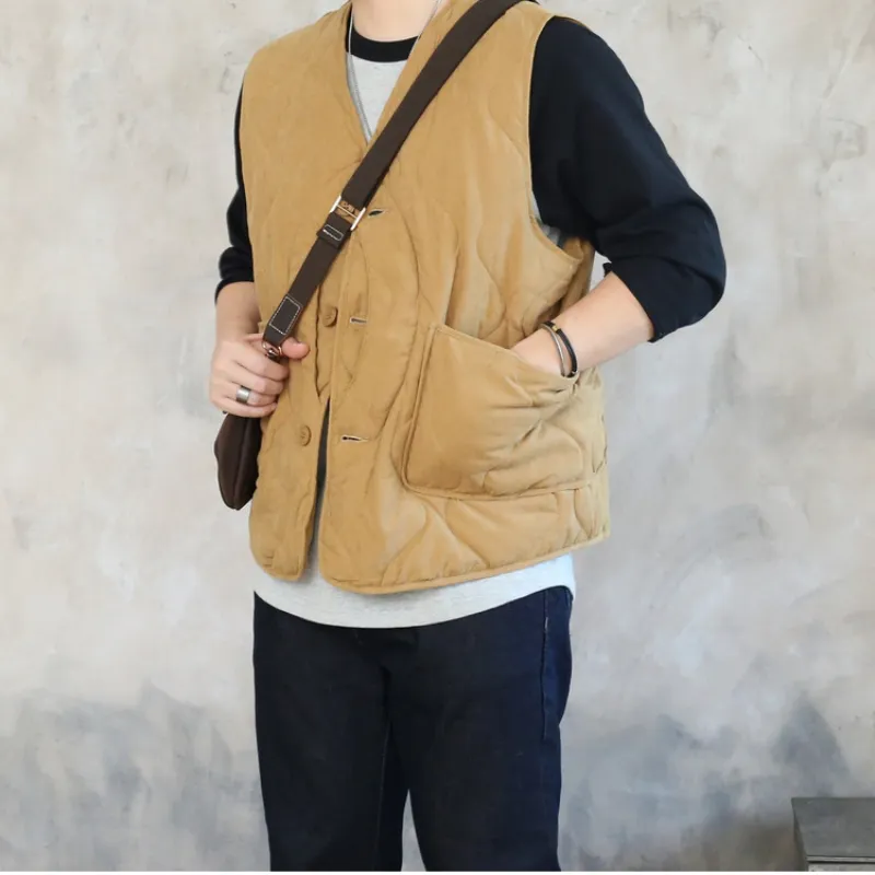 Men's V-neck Quilted Vest