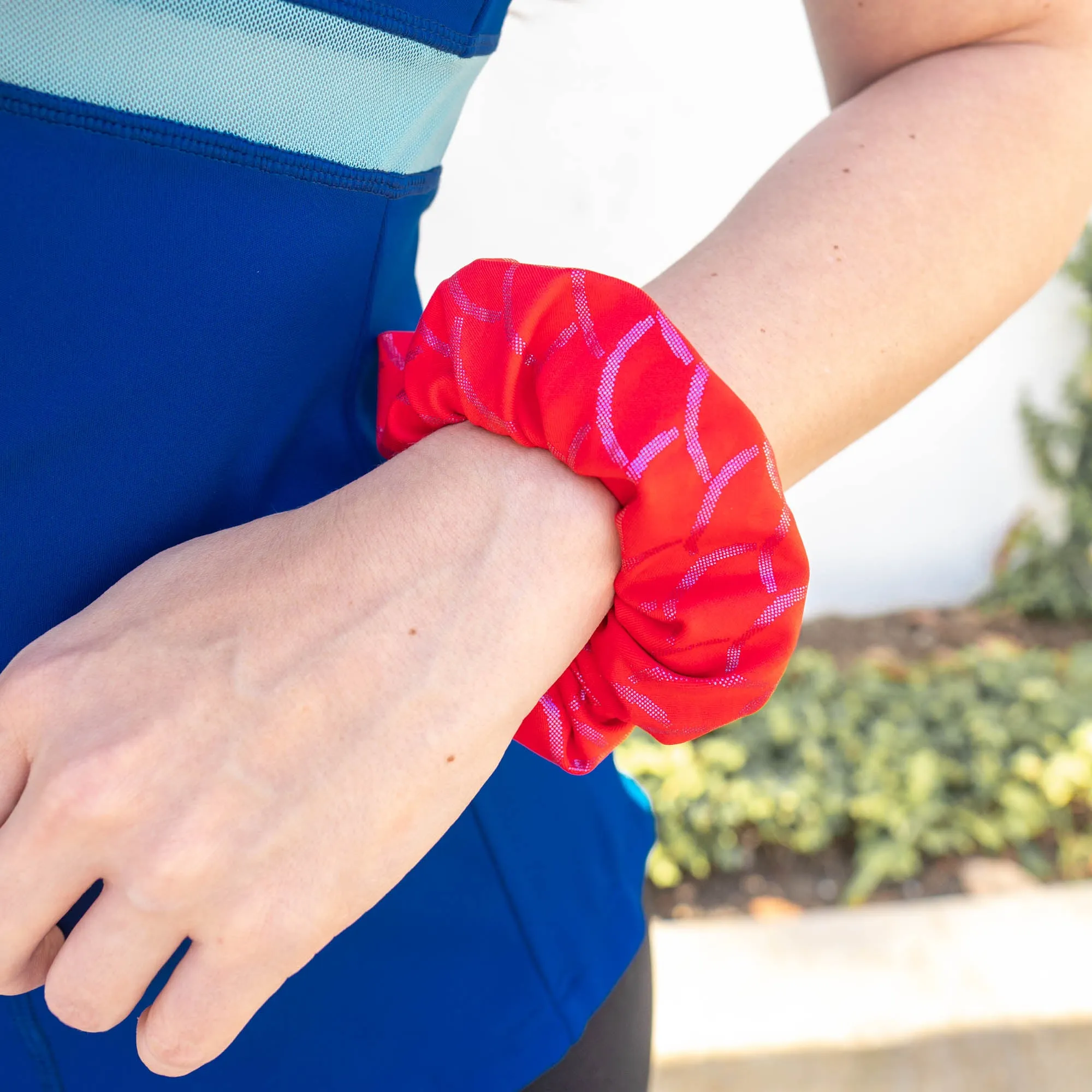 Mermaid Princess Zipper Scrunchie - Red