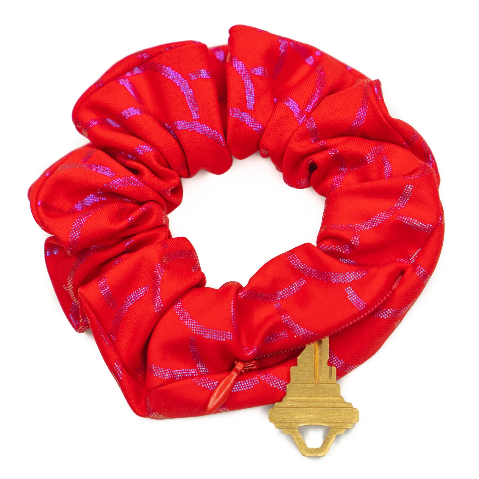 Mermaid Princess Zipper Scrunchie - Red