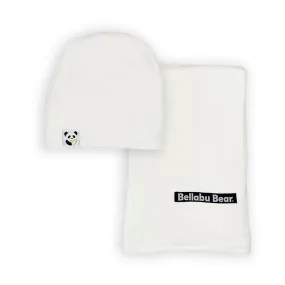 Milk White Bamboo Swaddle & Beanie Set