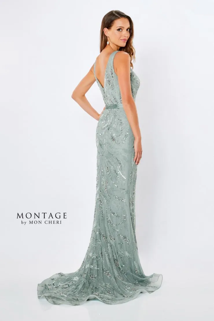 MONTAGE by Mon Cheri Style 221965 Evening Dress - Midnight Blue or Sage Green