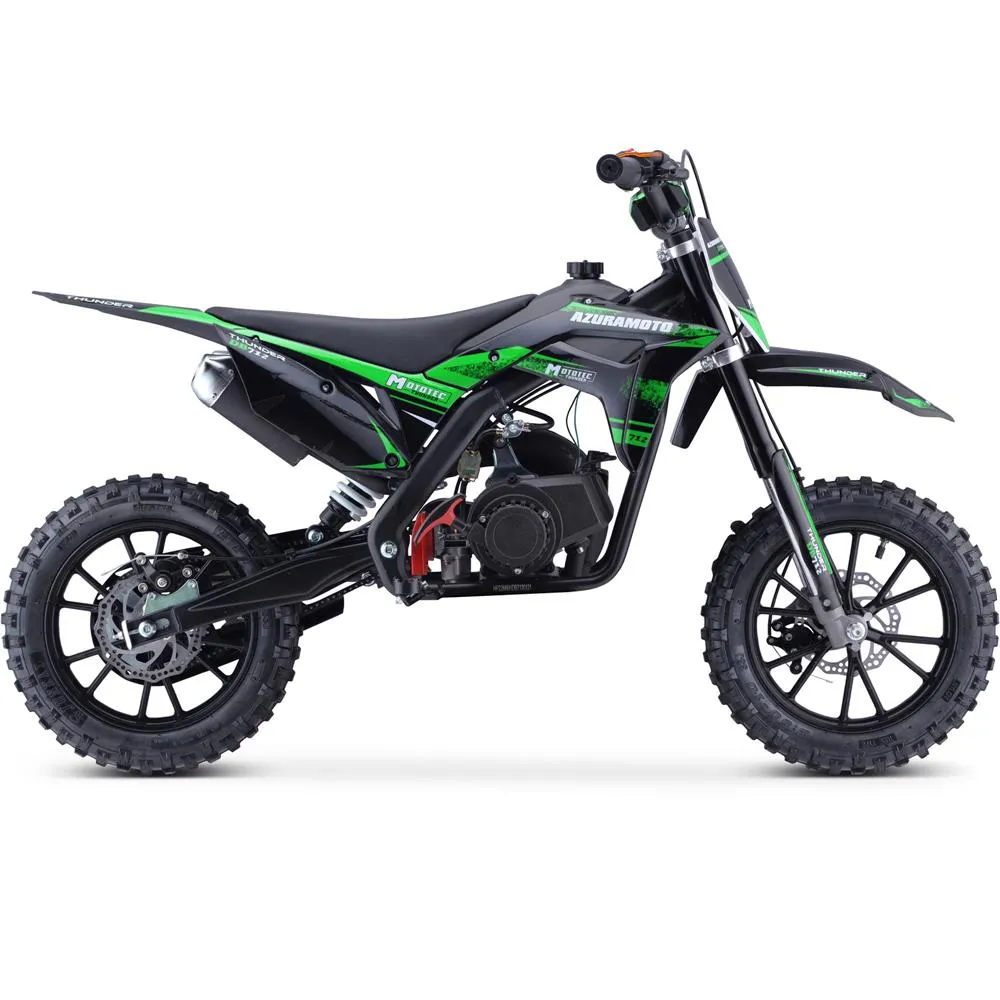 MotoTec Thunder 50cc 2.4HP 2 Stroke Kids Gas Powered Dirt Bike