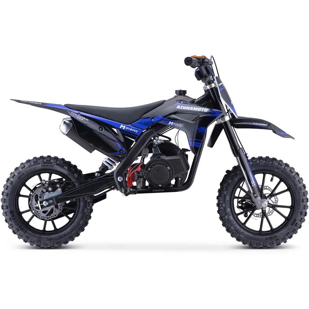 MotoTec Thunder 50cc 2.4HP 2 Stroke Kids Gas Powered Dirt Bike