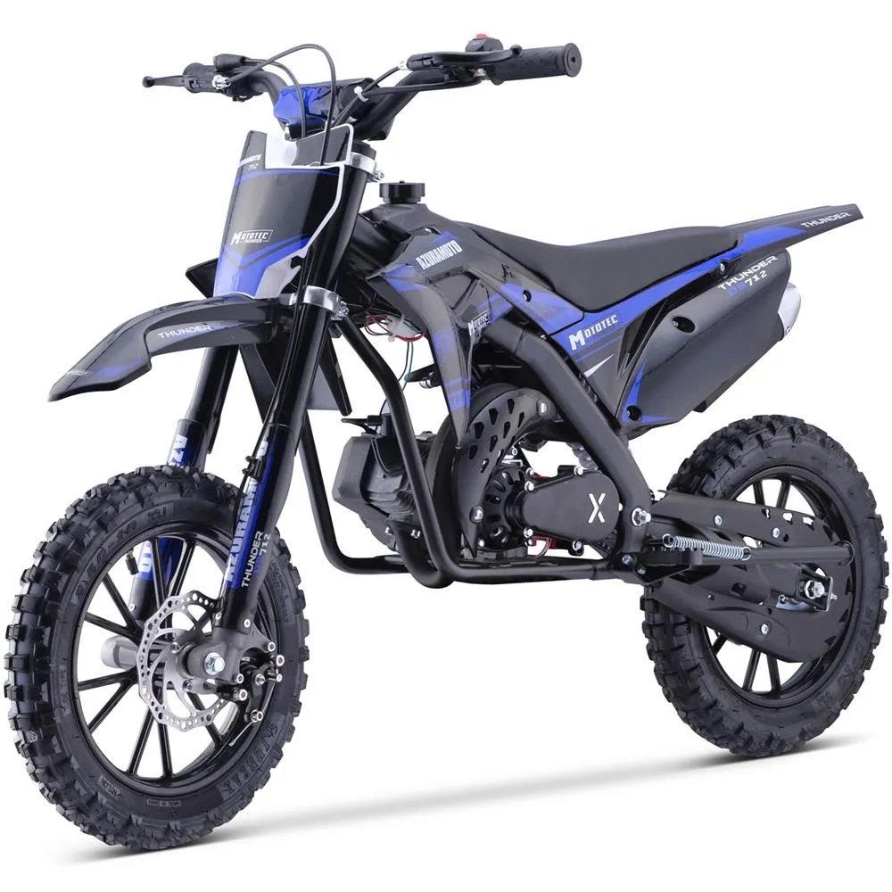 MotoTec Thunder 50cc 2.4HP 2 Stroke Kids Gas Powered Dirt Bike