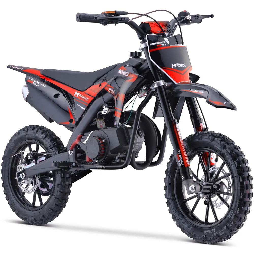 MotoTec Thunder 50cc 2.4HP 2 Stroke Kids Gas Powered Dirt Bike