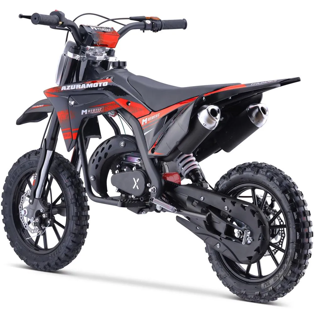 MotoTec Thunder 50cc 2.4HP 2 Stroke Kids Gas Powered Dirt Bike