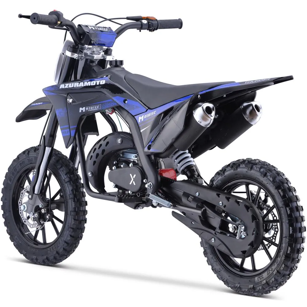 MotoTec Thunder 50cc 2.4HP 2 Stroke Kids Gas Powered Dirt Bike