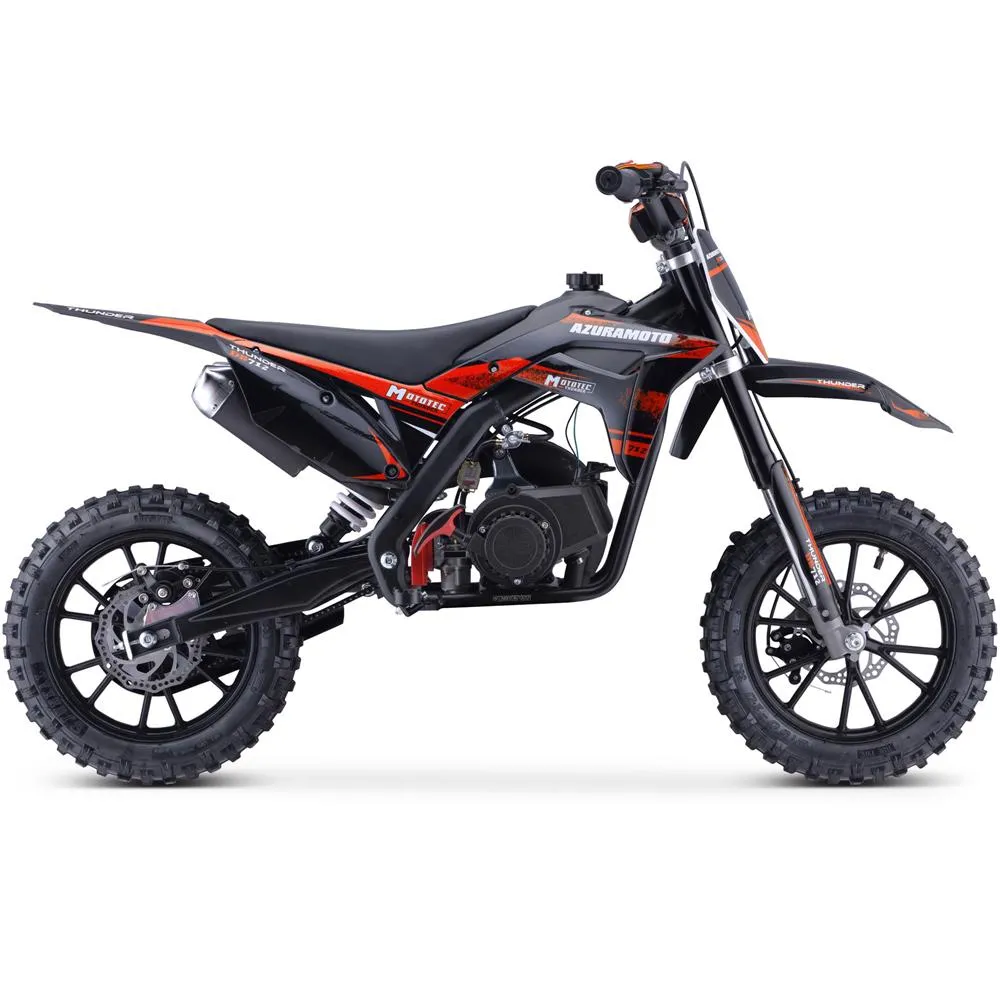 MotoTec Thunder 50cc 2.4HP 2 Stroke Kids Gas Powered Dirt Bike