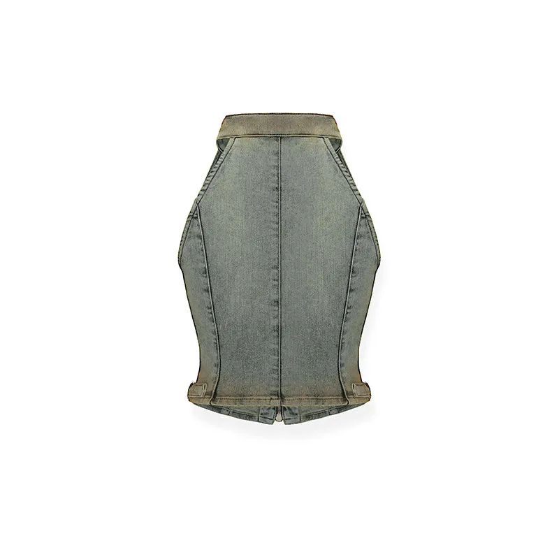 Mud Biker Denim Vest