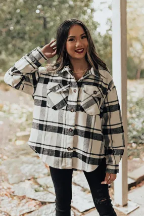 Mulled Cider Plaid Jacket In Black