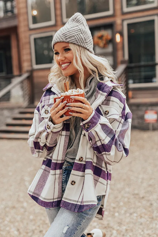 Mulled Cider Plaid Jacket In Purple