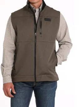 MWV1515020-Cinch Men's Soft Shell Vest- Brown