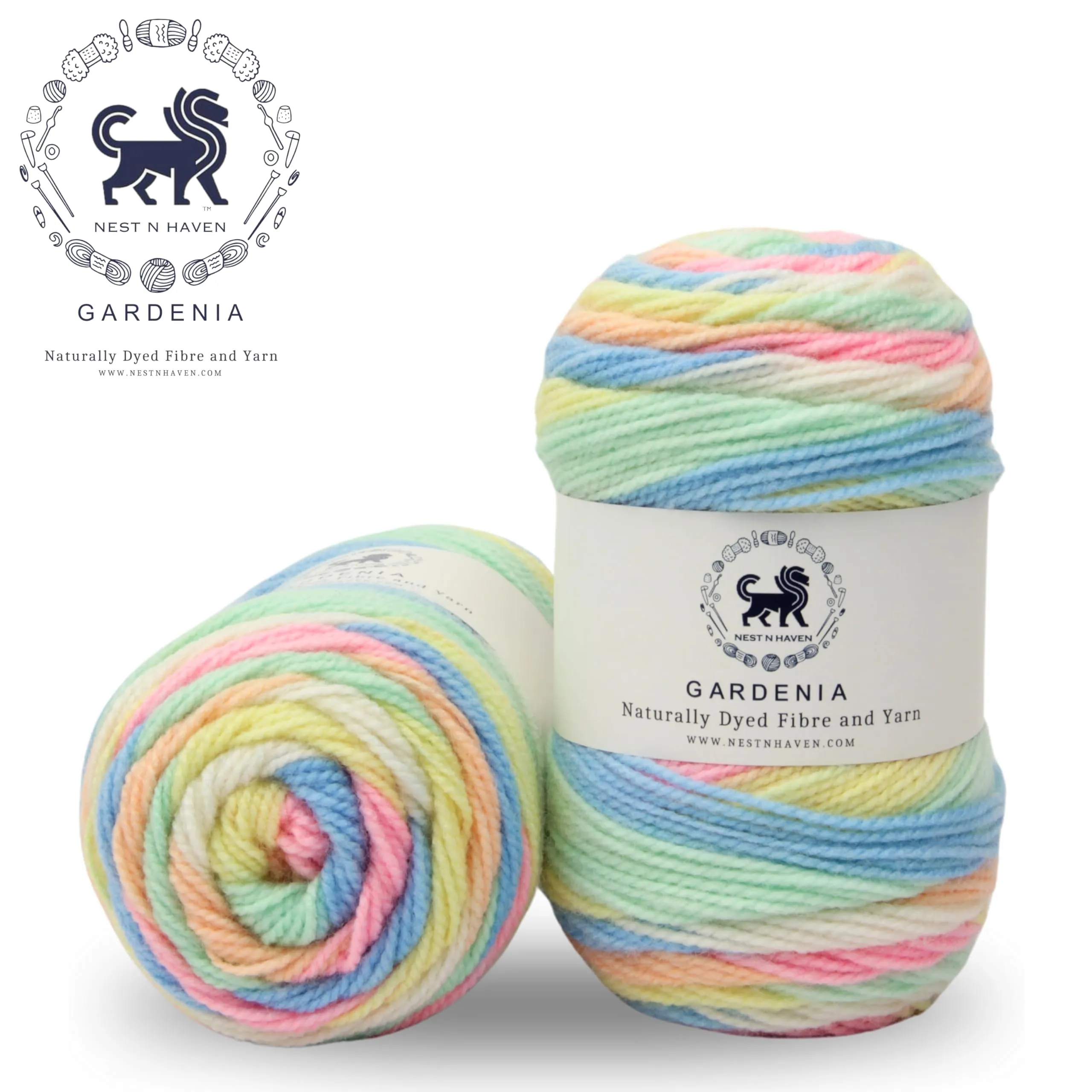 Nestnhaven Acrowools Gardenia Hand Knitting and Crochet Yarn Multi Colour Suitable for Craft, Babywear, Toys Pack of 1 Ball - 100gms. (Shade 4)