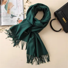 New 2021 Cashmere Scarf Winter Women Pashmina Shawls Warm Blanket Wraps Female Foulard Bandana Brand Thick Print Scarves