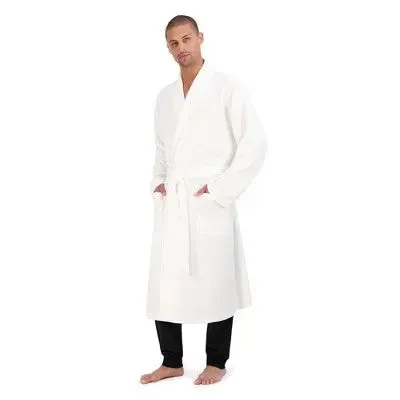 New - Hanes Premium Men's Solid Waffle Robe