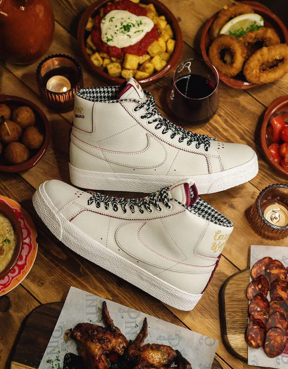 Nike SB 'Welcome Madrid' Zoom Blazer Mid QS Skate Shoes - Sail/Dark Beetroot-White