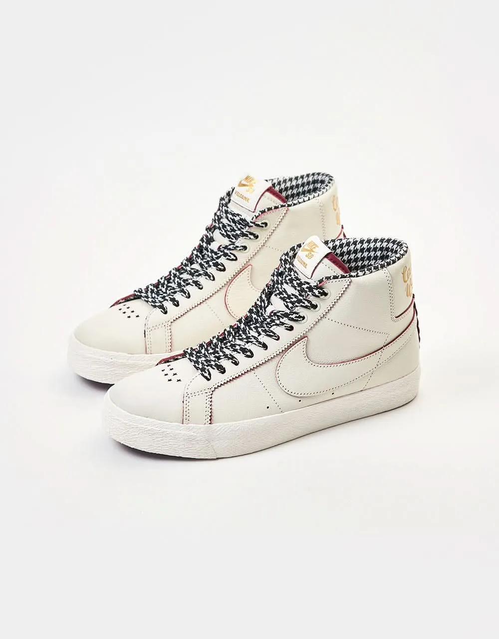 Nike SB 'Welcome Madrid' Zoom Blazer Mid QS Skate Shoes - Sail/Dark Beetroot-White