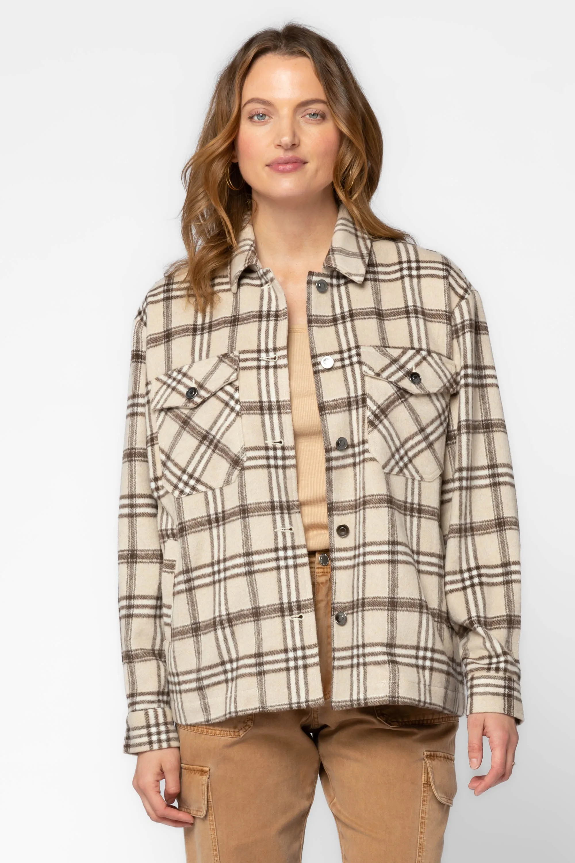 Nola Camel Plaid Shacket