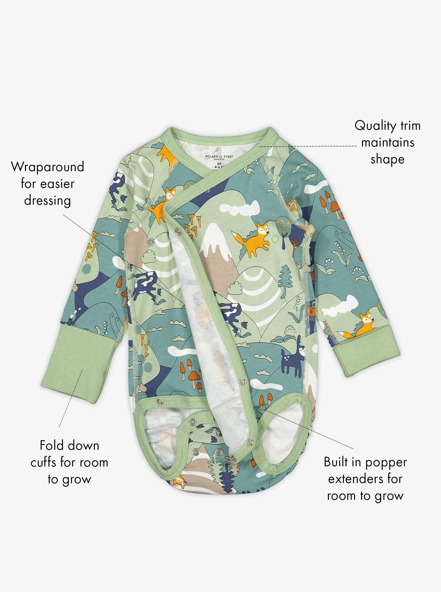 Nordic Forest Wraparound Babygrow