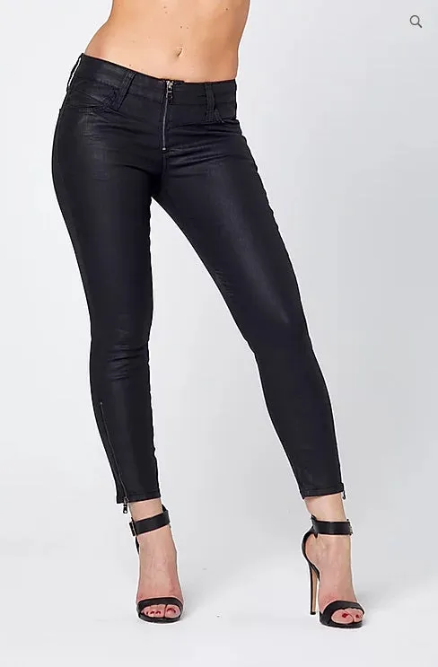 O-KITE' COATED BIKER JEANS