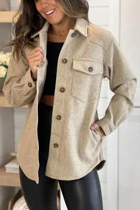 Oatmeal Fleece Oversized Shacket