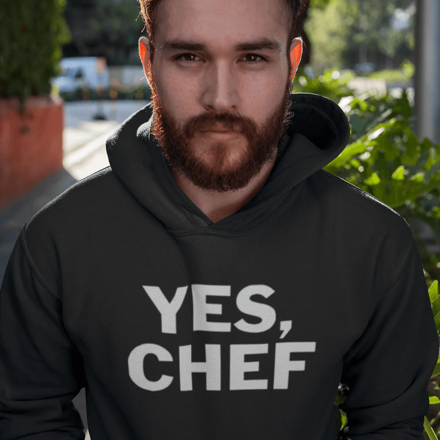 Occupation Hoodie Yes, Chef Midweight Ultra Soft Blended Cotton Unisex Pullover