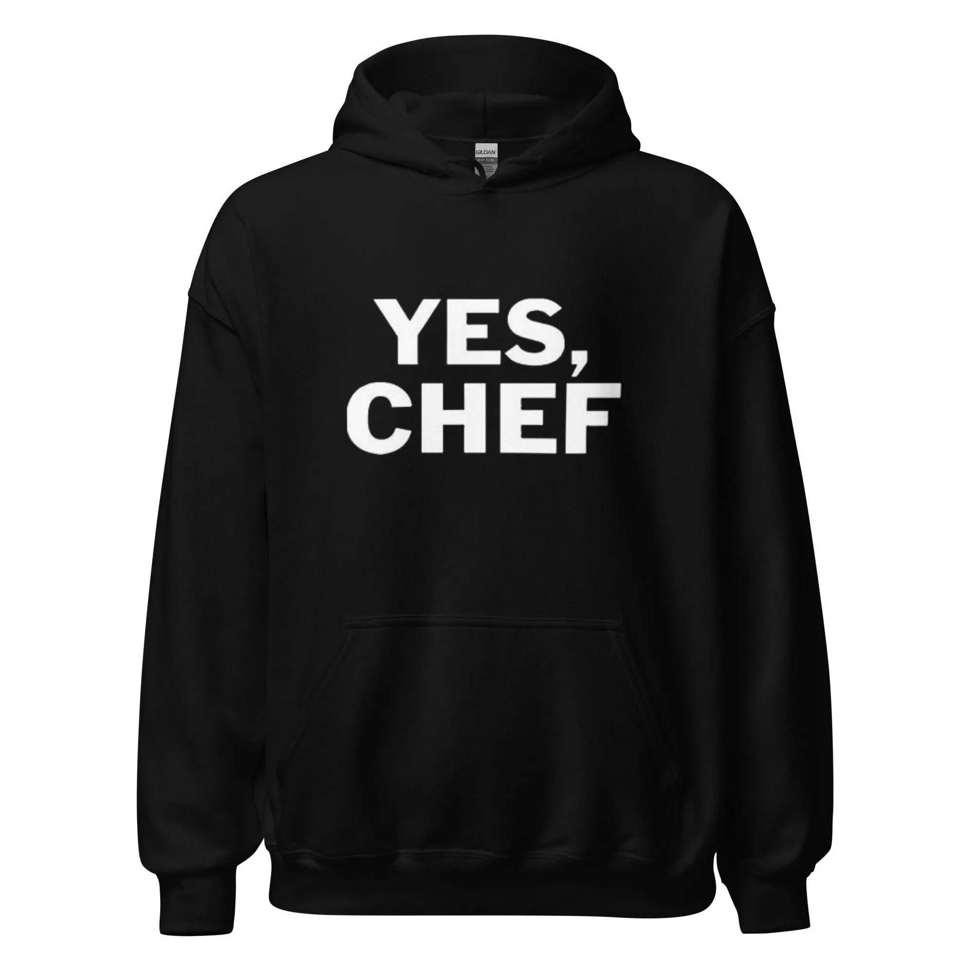 Occupation Hoodie Yes, Chef Midweight Ultra Soft Blended Cotton Unisex Pullover