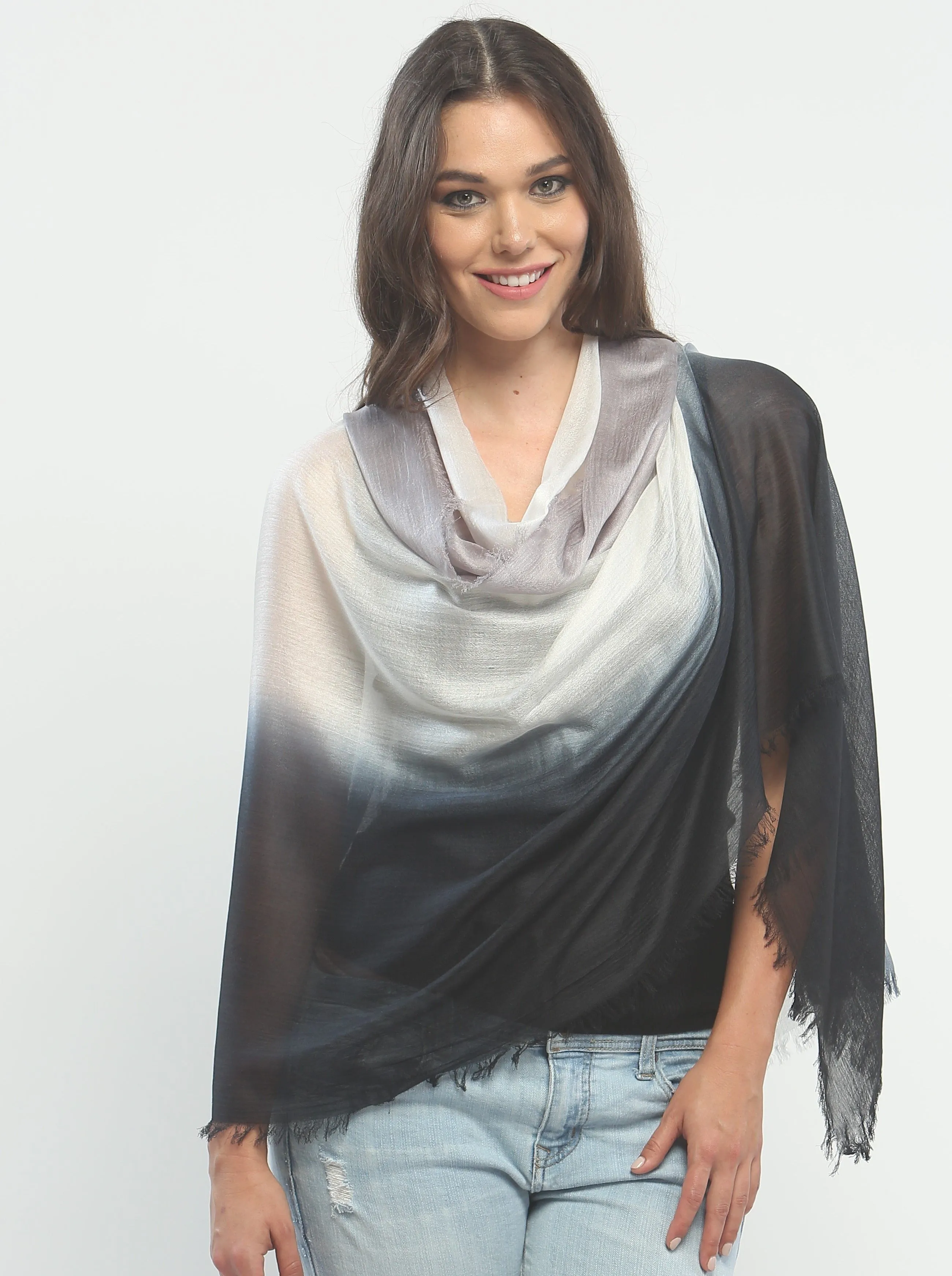 Ombre Dyed Oversized Scarf