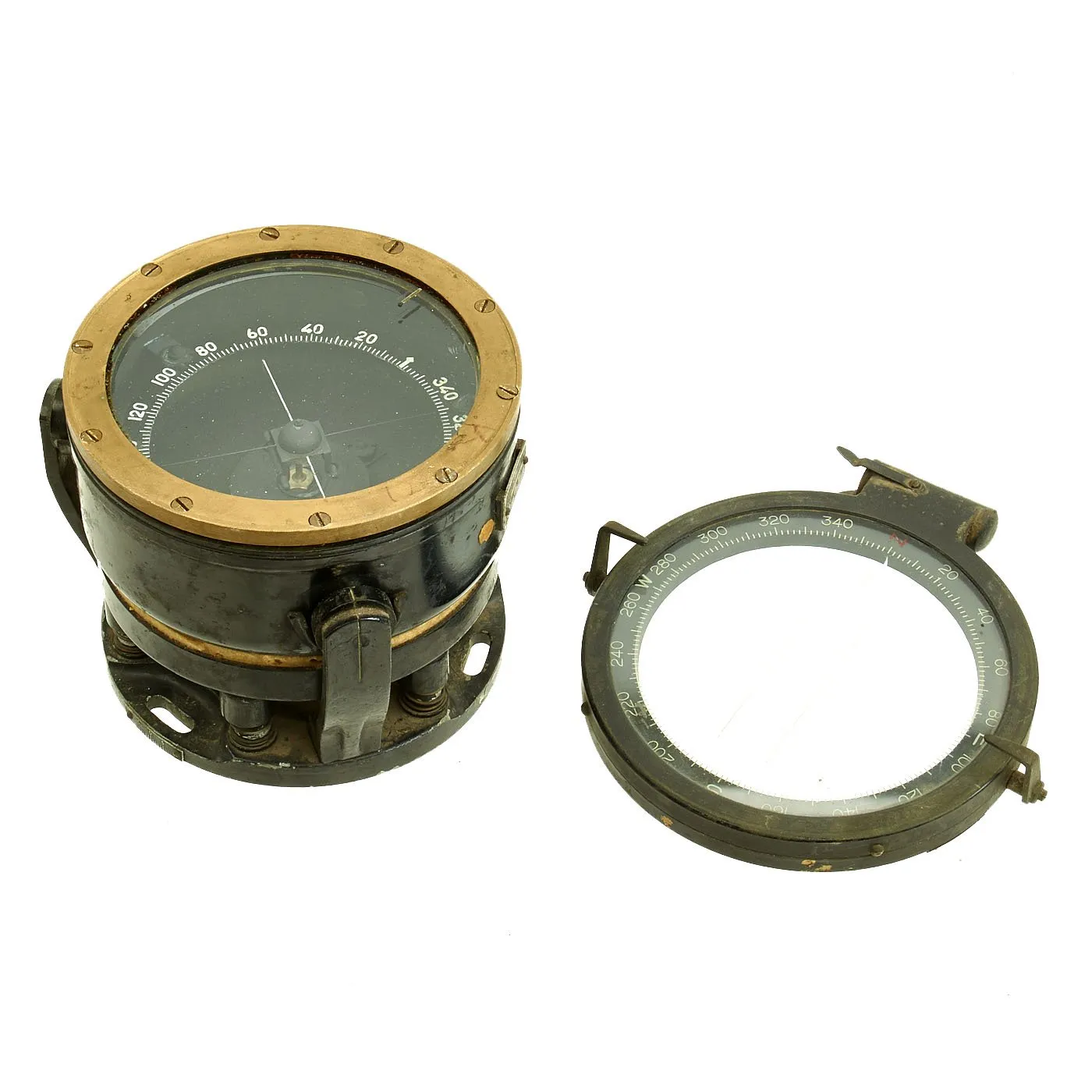 Original Japanese WWII Type 2 Gou Aircraft Compass for the Type 97 Mitsubishi Ki-21 "Sally" Bomber