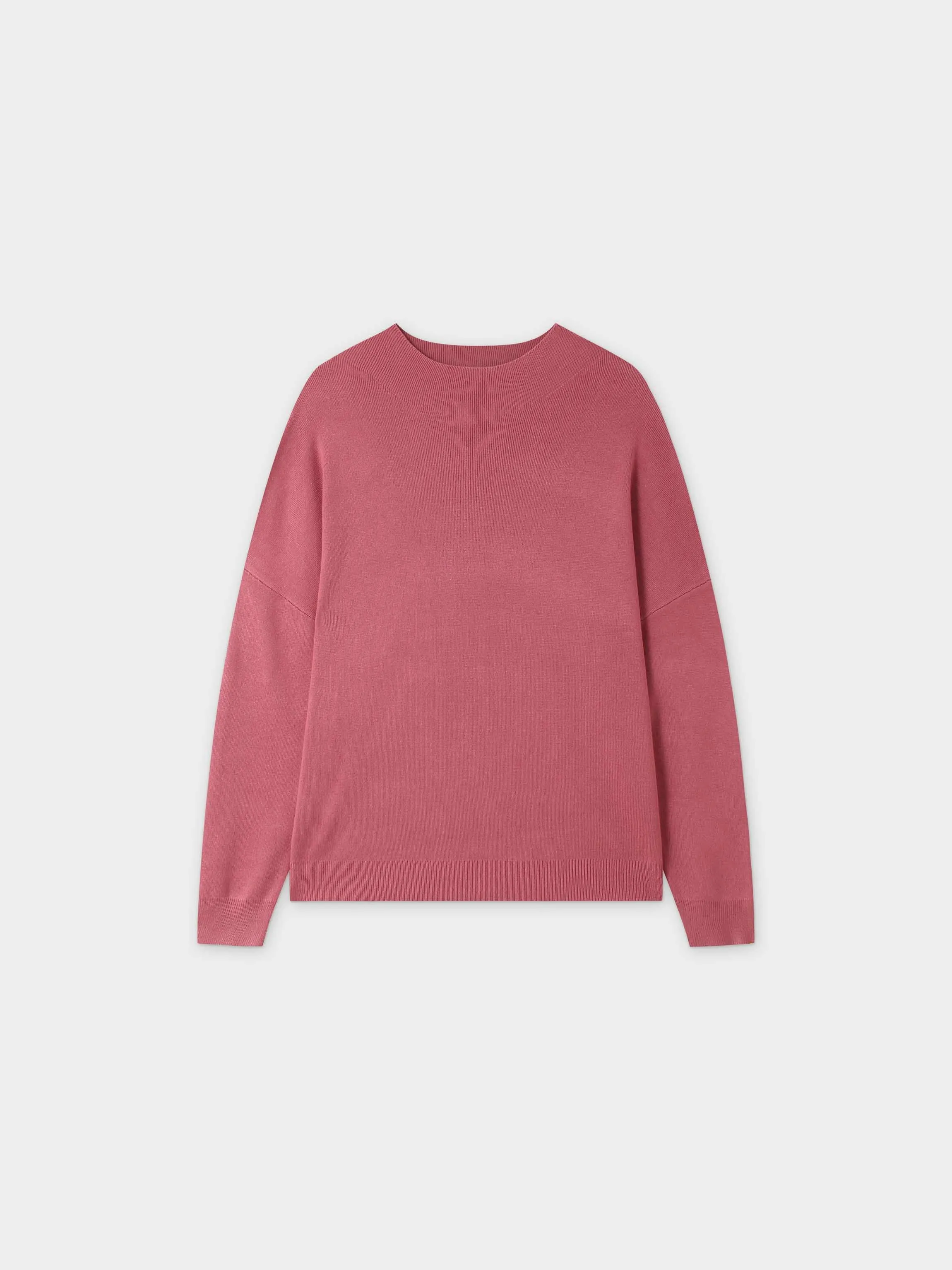 Oversized Soft Knit Sweater-Rose