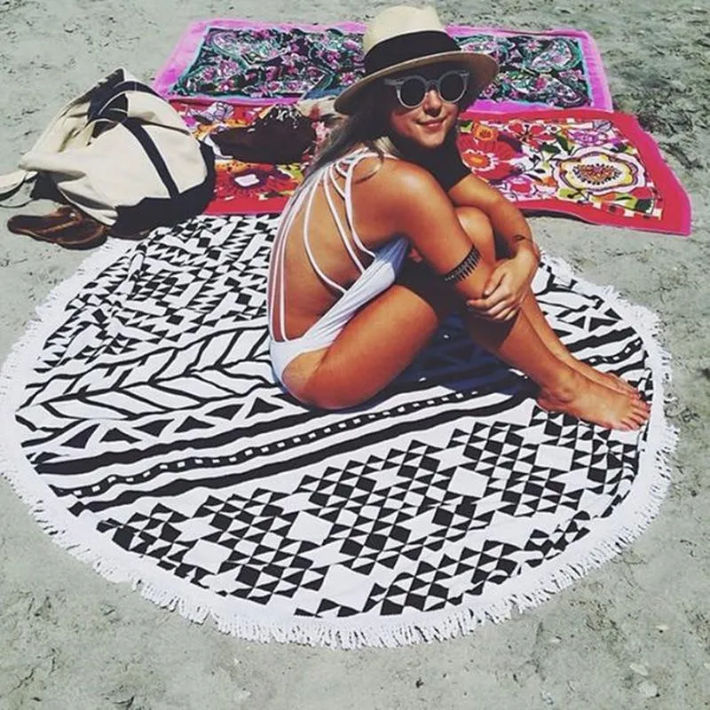 Pattern Tassel Beach Blanket