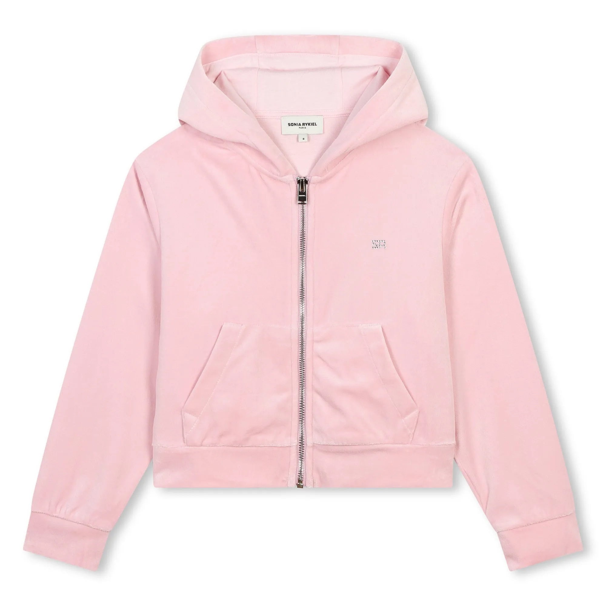 Pink Mini Me Velour Zip Up Hoodie