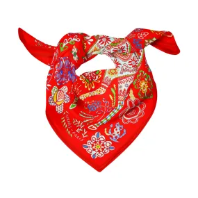 Pre Order:  Floral Stallion Square Scarf