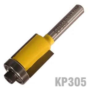 PRO-TECH TRIM BIT 16MM X 20MM WITH BOTTOM BEARING 1/4' SHANK KP305