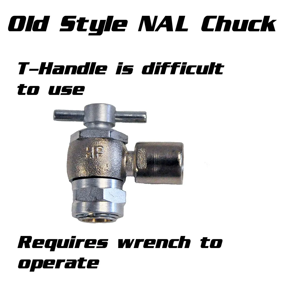 PT Shock Chuck™ - No Air Loss Tire and Shock chuck for hi-pressure applications - 1000 psi WP