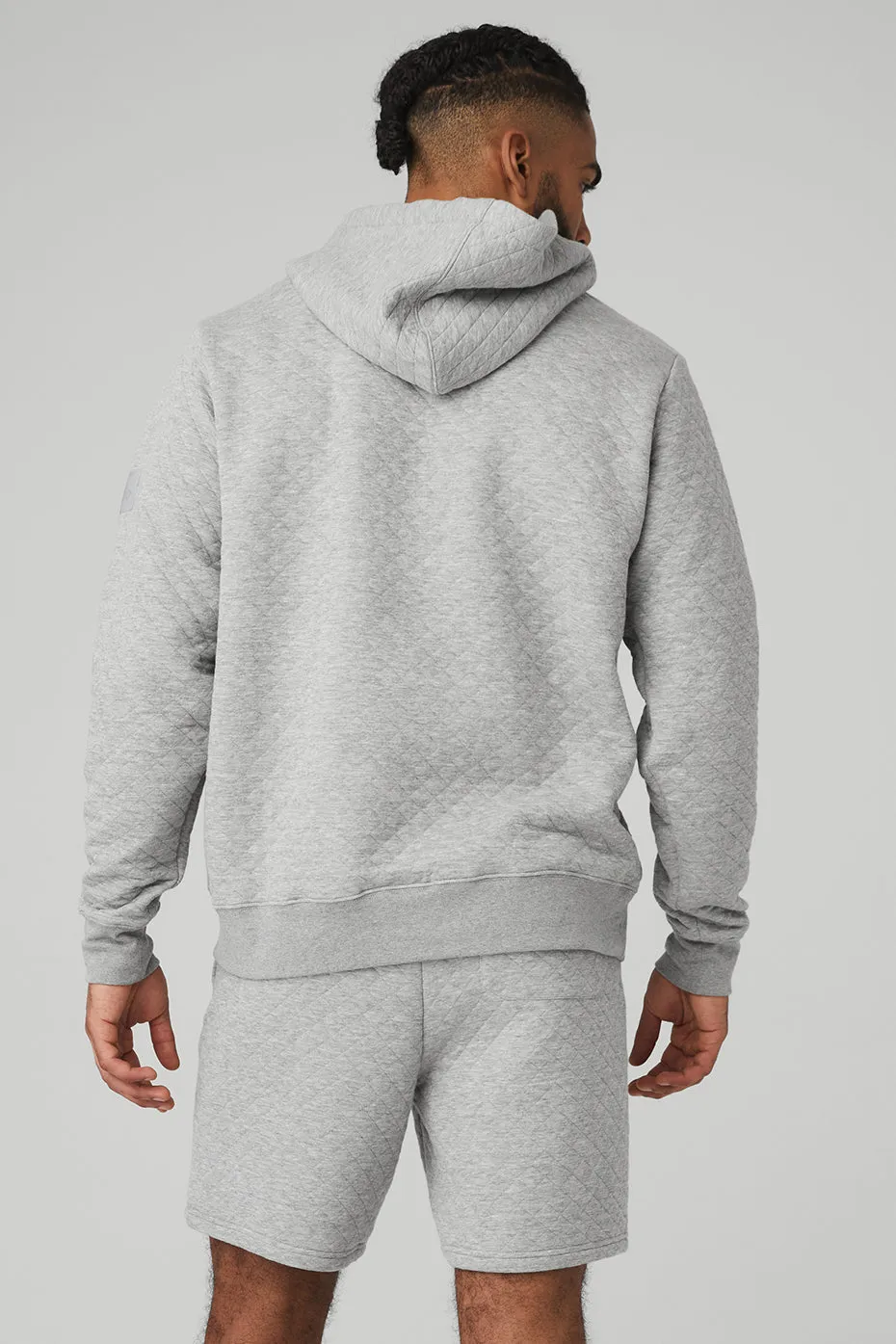 Quilted Stadium Hoodie - Athletic Heather Grey