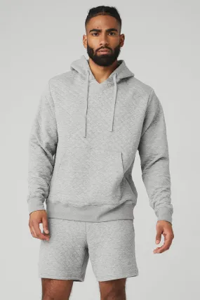 Quilted Stadium Hoodie - Athletic Heather Grey