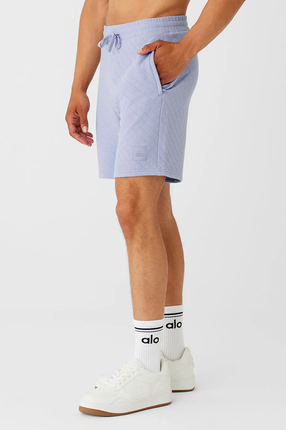 Quilted Stadium Short - Icy Purple