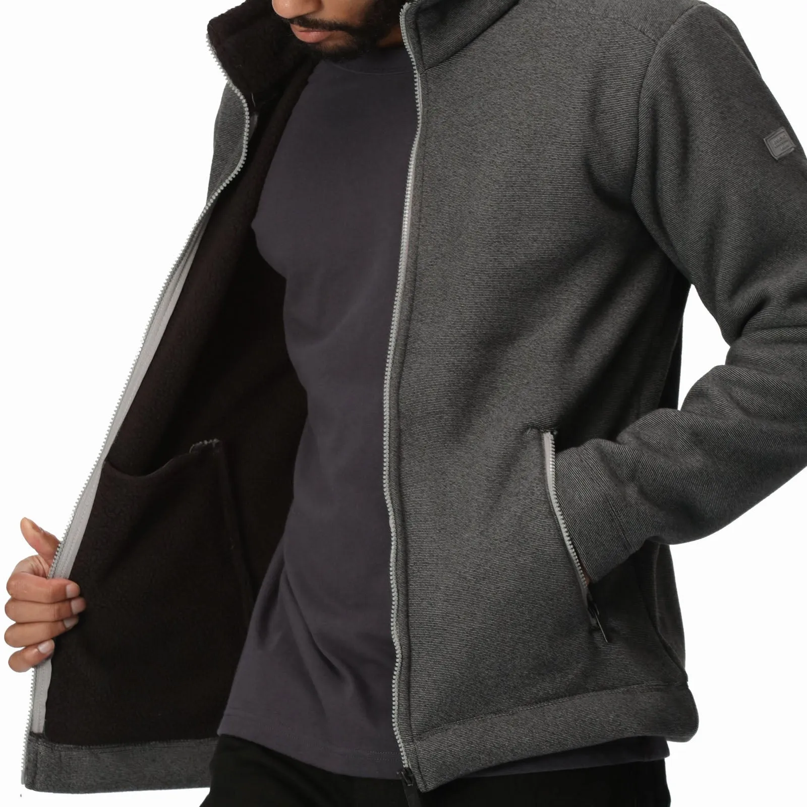 Regatta Mens Garrian II Full Zip Sherpa Lined Fleece Jacket