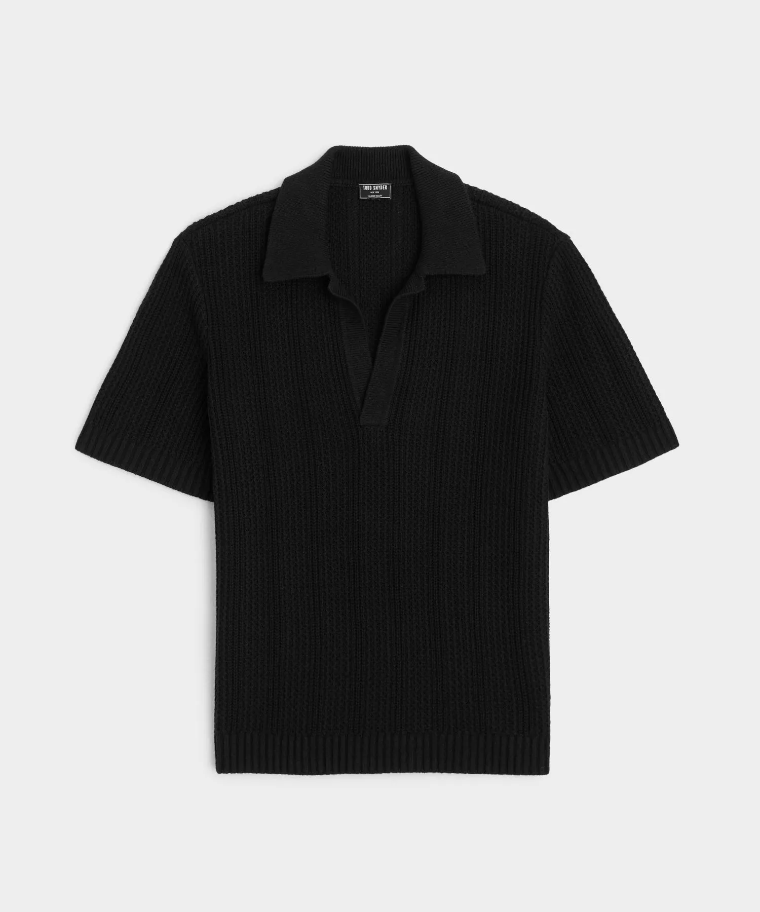 Relaxed Cotton Hemp Polo in Black