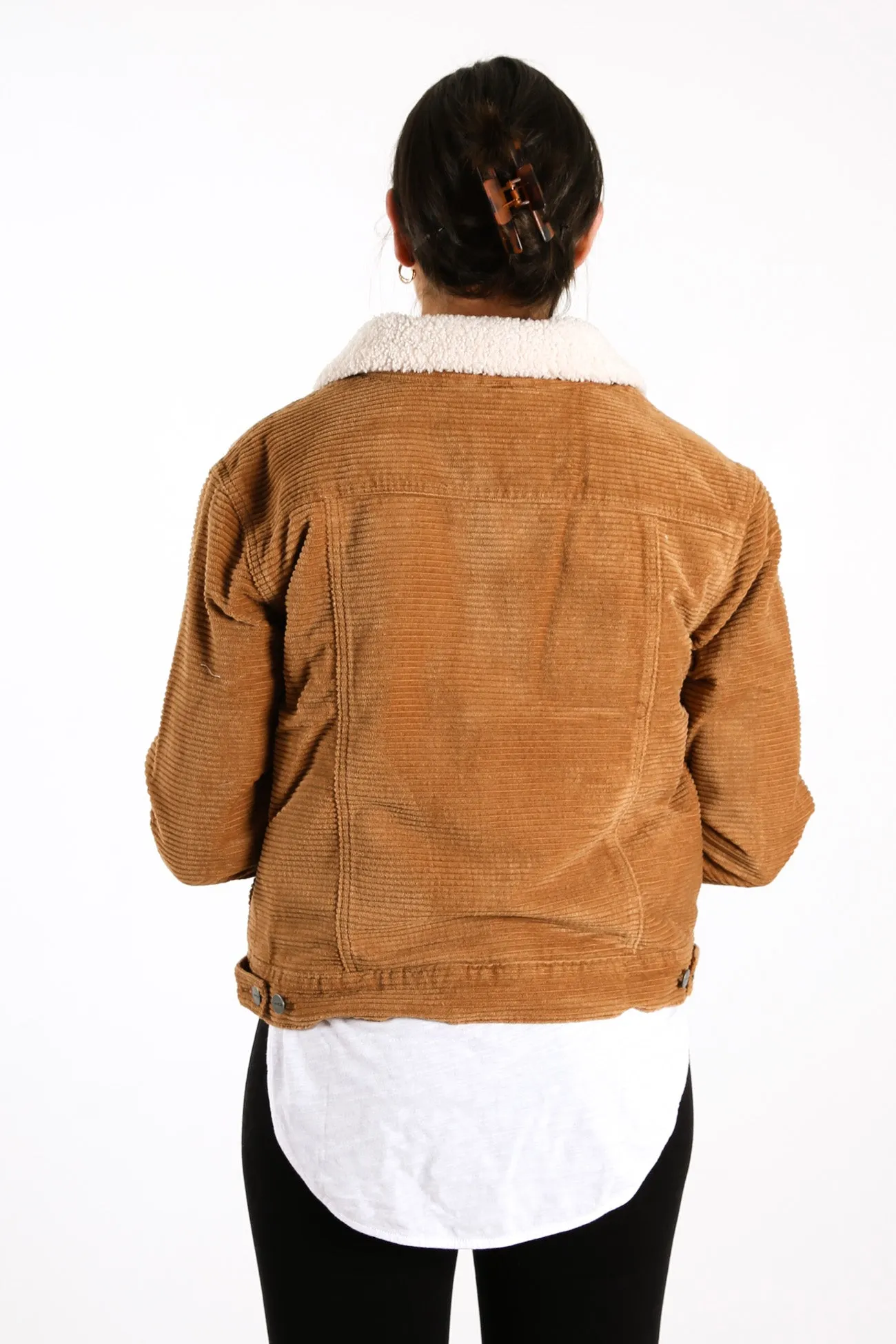 Roy Sherpa Cord Jacket Camel