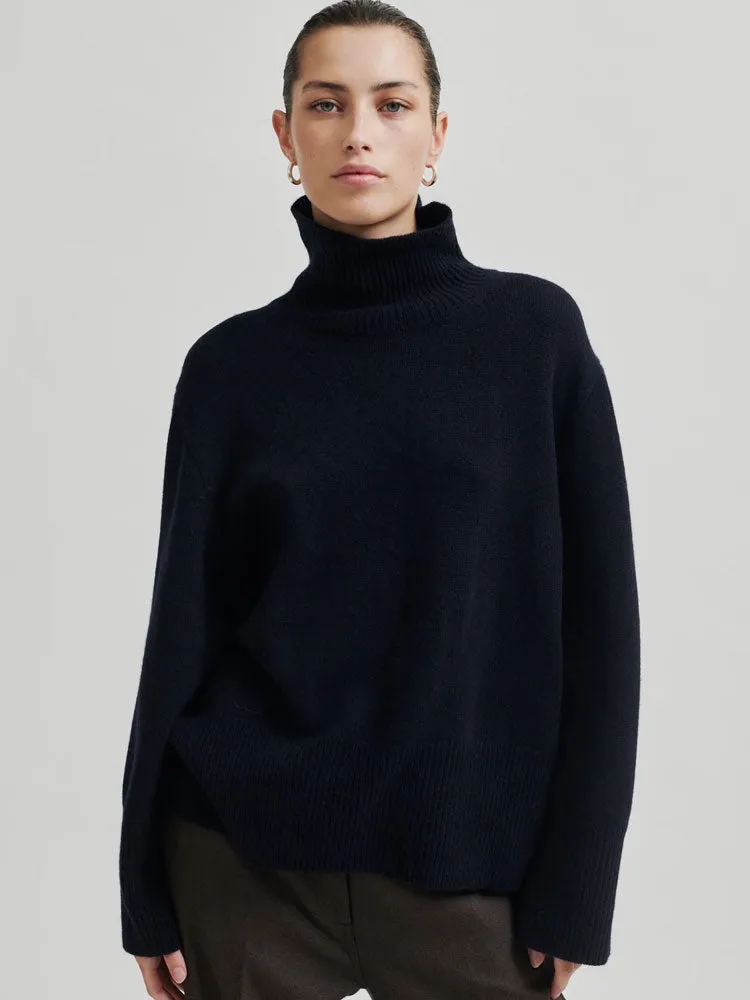 Second Female Alpha Turtleneck Jumper Night Sky